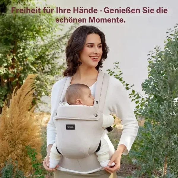 Momcozy Tragetuch - ergonomisch, bequem und leicht, geeignet für Babys von 3-20kg, einfach anzuziehen, ideal für das kinderfreundliche Elternsein - Image 2