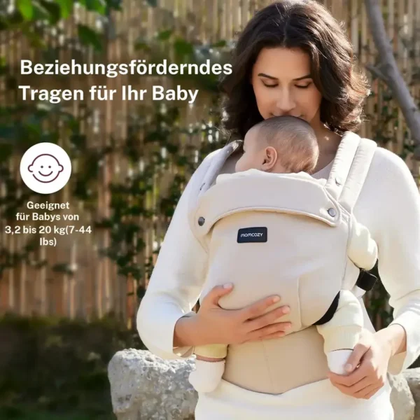 Momcozy Tragetuch - ergonomisch, bequem und leicht, geeignet für Babys von 3-20kg, einfach anzuziehen, ideal für das kinderfreundliche Elternsein - Image 6