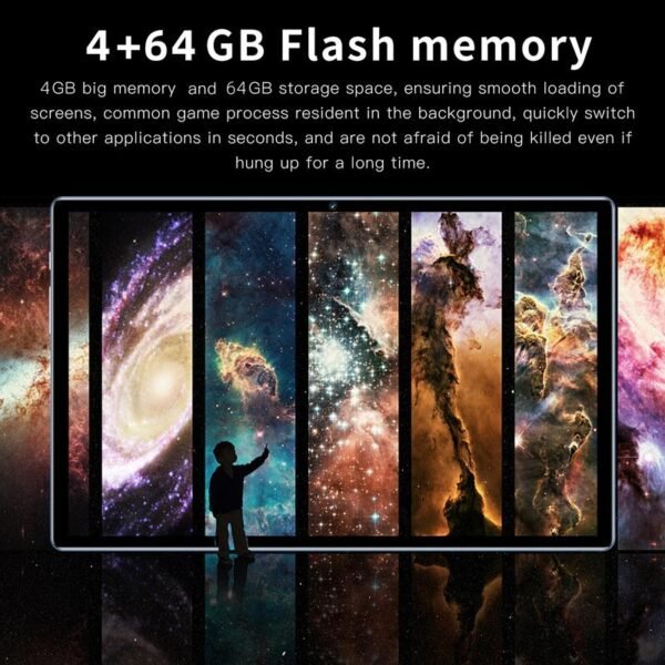 10.1" Android Tablet Set – 8-Core, 8GB RAM, 64GB Storage, Includes Bluetooth Keyboard & Mouse, Portable Smart Device - Image 3